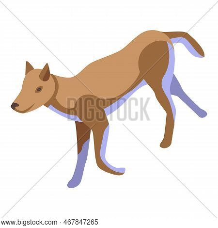 Wildlife Dog Icon Isometric Vector. Wild Animal. Safari Mammal