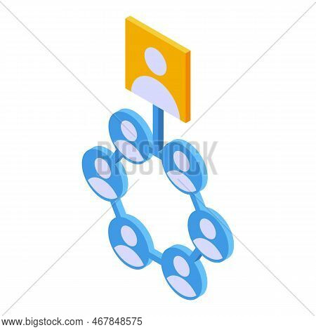 Work Group Trend Icon Isometric Vector. Business Future. Office Woman