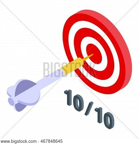 Trend Target Icon Isometric Vector. Business Future. Person Worker