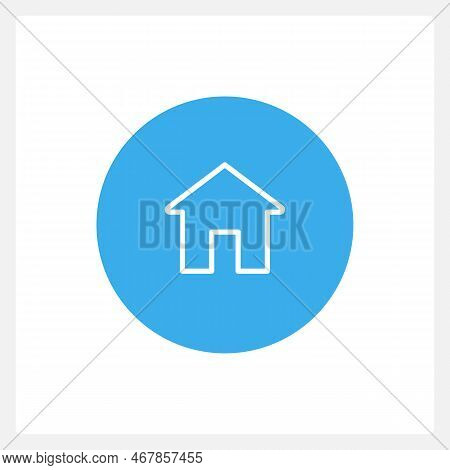 Active Mainpage Button Ui Element Template. Editable Isolated Vector Dashboard Component. Flat User 