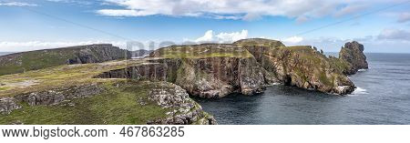 The Cliffs And Sea Stacks An Tor Mor And The Wishing Stone At Port Challa On Tory Island, County Don