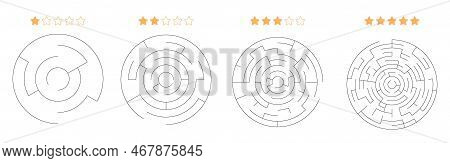 Round Maze For Children. Simple Puzzle: 