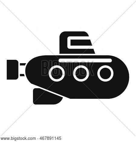 Ship Submarine Icon Simple Vector. Sea Periscope. Underwater Boat
