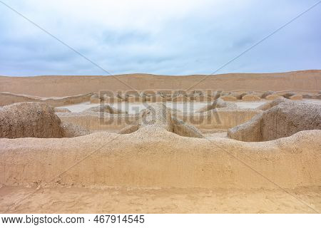 Sacred City Of Caral-supe Archaeological Site In Peru