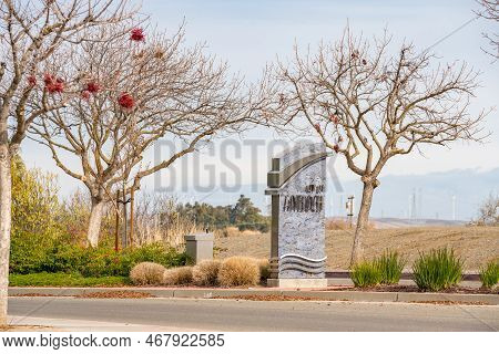 Antioch, California Usa December 27 2022: The City Of Antioch Sign During The Winter Months.