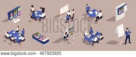 Genetic Engineering Isometric Concept With Science And Research Symbols Vector Illustration