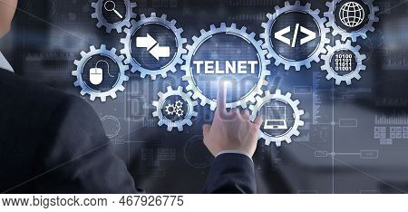 Telnet Virtual Terminal Client. Internet And Network Concept