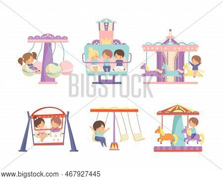 Cute Kids Riding Vector & Photo (Free Trial) | Bigstock