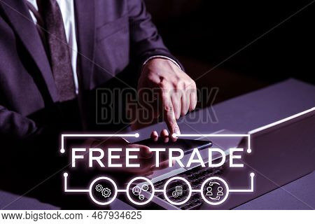Inspiration Showing Sign Free Trade. Word Written On The Ability To Buy And Sell On Your Own Terms A