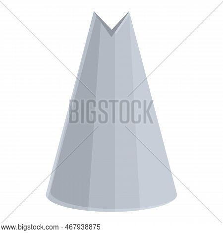 Icing Nozzle Piping Icon Cartoon Vector. Cake Pastry. Cream Metal