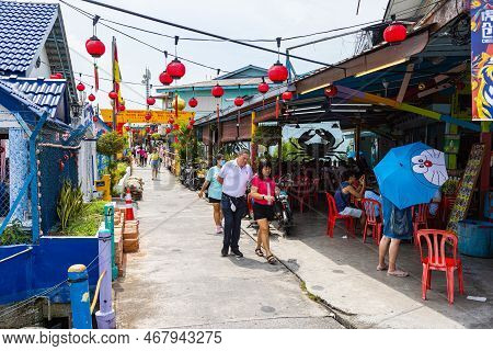 Pulau Ketam, Malaysia - December 26, 2022: Pulau Ketam Translated Means Crab Island, It Is A Small I