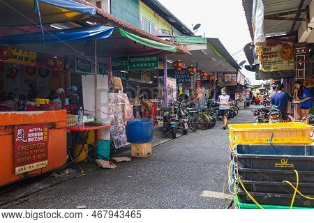 Pulau Ketam, Malaysia - December 26, 2022: Pulau Ketam Translated Means Crab Island, It Is A Small I