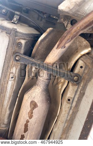 Catalyst Or Silencer Or The Car Exhaust System