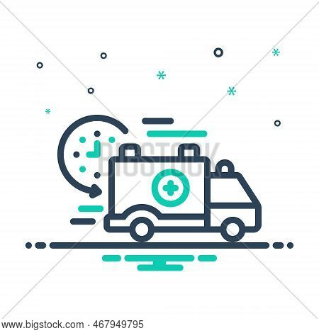 Mix Icon For Quickly Soon Hurry-up Fast Speedy Express Truck Parcel Van Delivery Time Watch Quick Ha