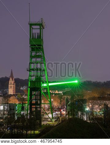 Castrop-rauxel, Germany - December 7, 2022: Old Headframe Of Erin Pit, Landmark Of Ruhr Metropolis C