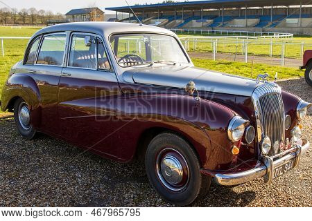 Shepton Mallet, Uk, February 08, 2020: A 1957 Daimler Conquest Century, Reg No: Uxl 344 At The Great