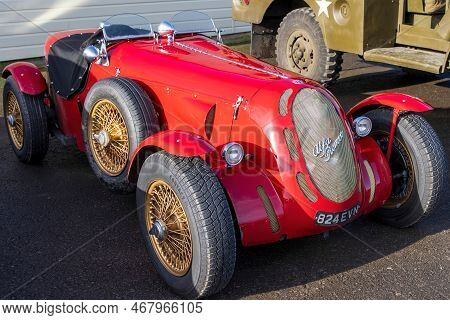 Shepton Mallet, Uk, February 08, 2020: A 1970 Lenham Healey, Reg No: 824 Evn At The Great Western Cl