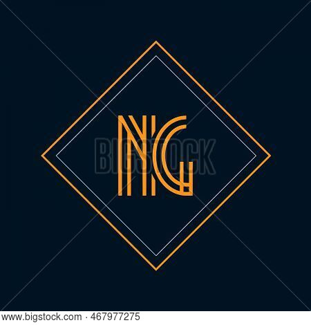 Letters Monogram Icon Logo Ng,gn,g And N.