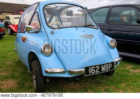 Camerton, Uk: August 11, 2019: A 1963 Trojan 200, Reg No: 162 Mbp At The Norton Radstock Classic Veh