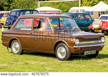 Camerton, Uk: August 11, 2019: A 1972 Hillman Imp Super, Reg No: Cad 662k At The Norton Radstock Cla
