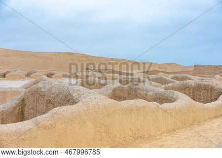 Sacred City Of Caral-supe Archaeological Site In Peru