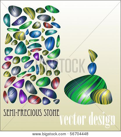 สีล้ำค่ากึ่งหินแยกเวกเตอร์พื้นหลัง