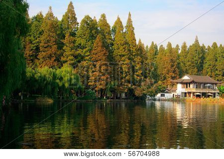 Landscape of West lake. Hangzhou. China.