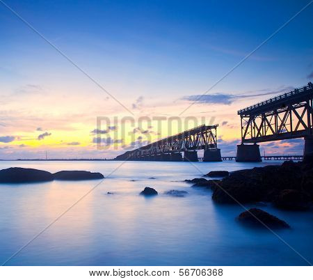 Colorful landscape of a beautiful tropical sunset or sunrise