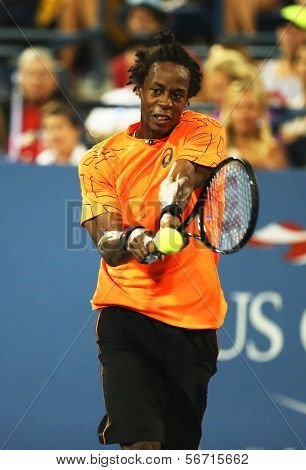 Professional tennis player Gael Monfils during second round match at US Open 2013