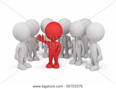 Circle Of People With Leader