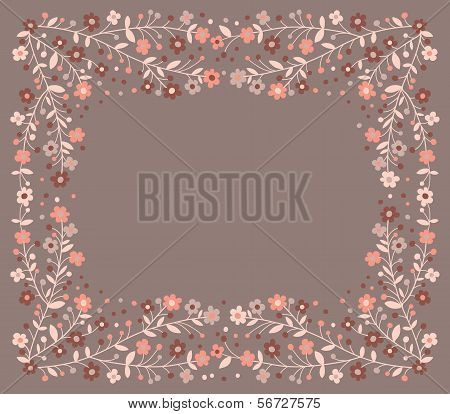 Beautiful frame of flowering branches