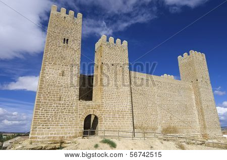 pohled na středověký hrad, Sadaba, Zaragoza, Aragon, Španělsko
