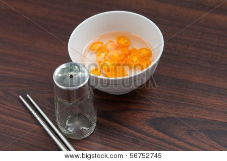 Sliced Chili In Vinegar
