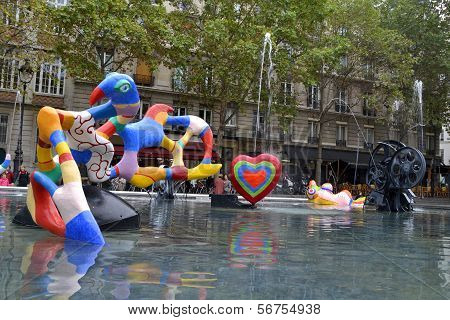 Stravinsky Fountain in Paris