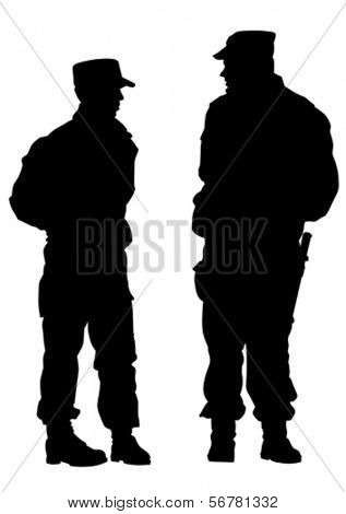 Vector drawing of special police force