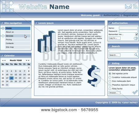 Vector Design Template per siti Web