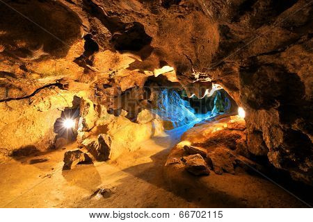 Krychtaleva cave indoor view, Ukraine 