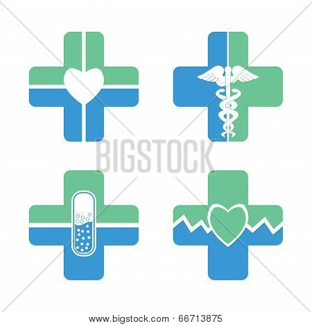 Flat Medical Icon Set
