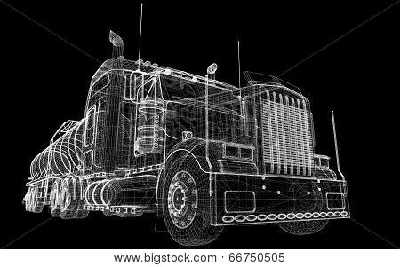 Tanker Truck Isolated