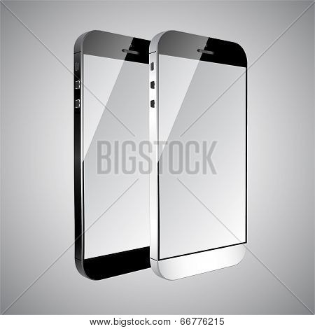 Smart Phone With Blank Screen Vector