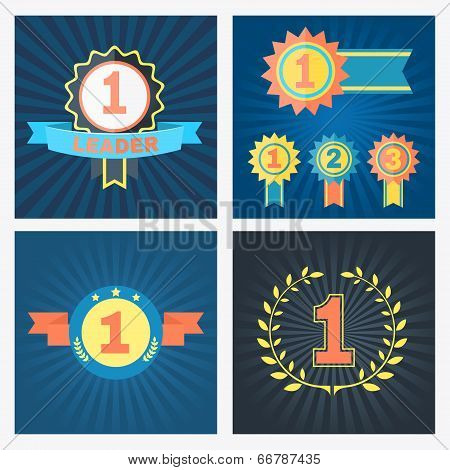 First  second and third placed vector awards