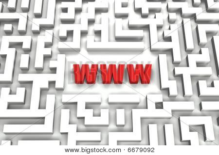 인터넷 수 가끔 보여주는 월드 와이드 웹 미로 처럼 미로-3D 이미지