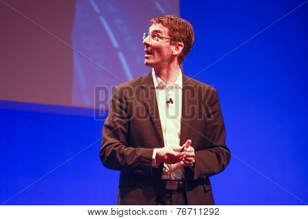 Berlin, Germany - November 11, 2014: Sap Member Of The Executive Board Bernd Leukert Delivers An Add