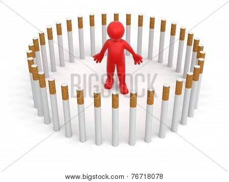 Man with Cigarettes (clipping path included)