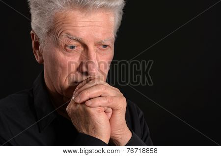 portrait of a sad senior man