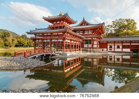 The Phoenix Hall of Byodo-in Temple in Kyoto Japan