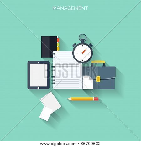 Study flat background with papers.Temwork concept. Global communication and working expierence. Busi