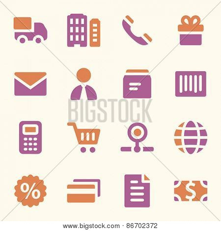 Shopping web icons set