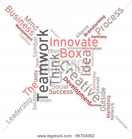 Teamwork Star Shaped Word Cloud