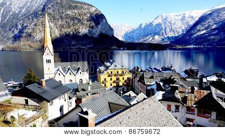 Landscape Of Lake And Snow Mountain